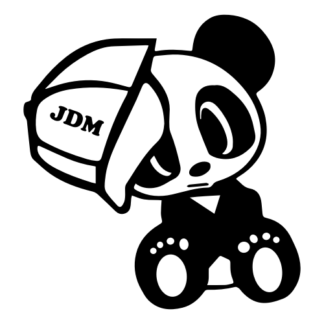 JDM Hat Panda Decal (Black)